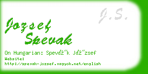 jozsef spevak business card